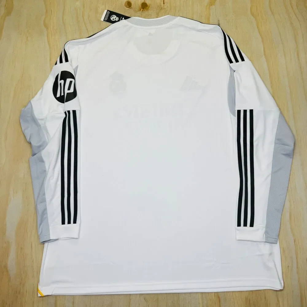 NEW Real Madrid 25/26 Adidas Long Sleeve SLIM Sz 2XL Home Soccer Jersey JN8884